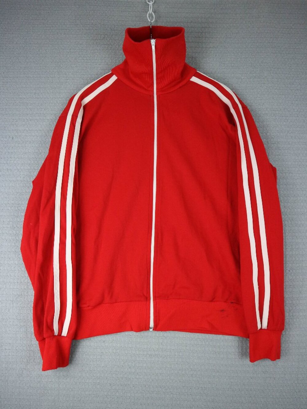 Alliance Vintage 1980's Red Track Zip Up Jacket Mens Large